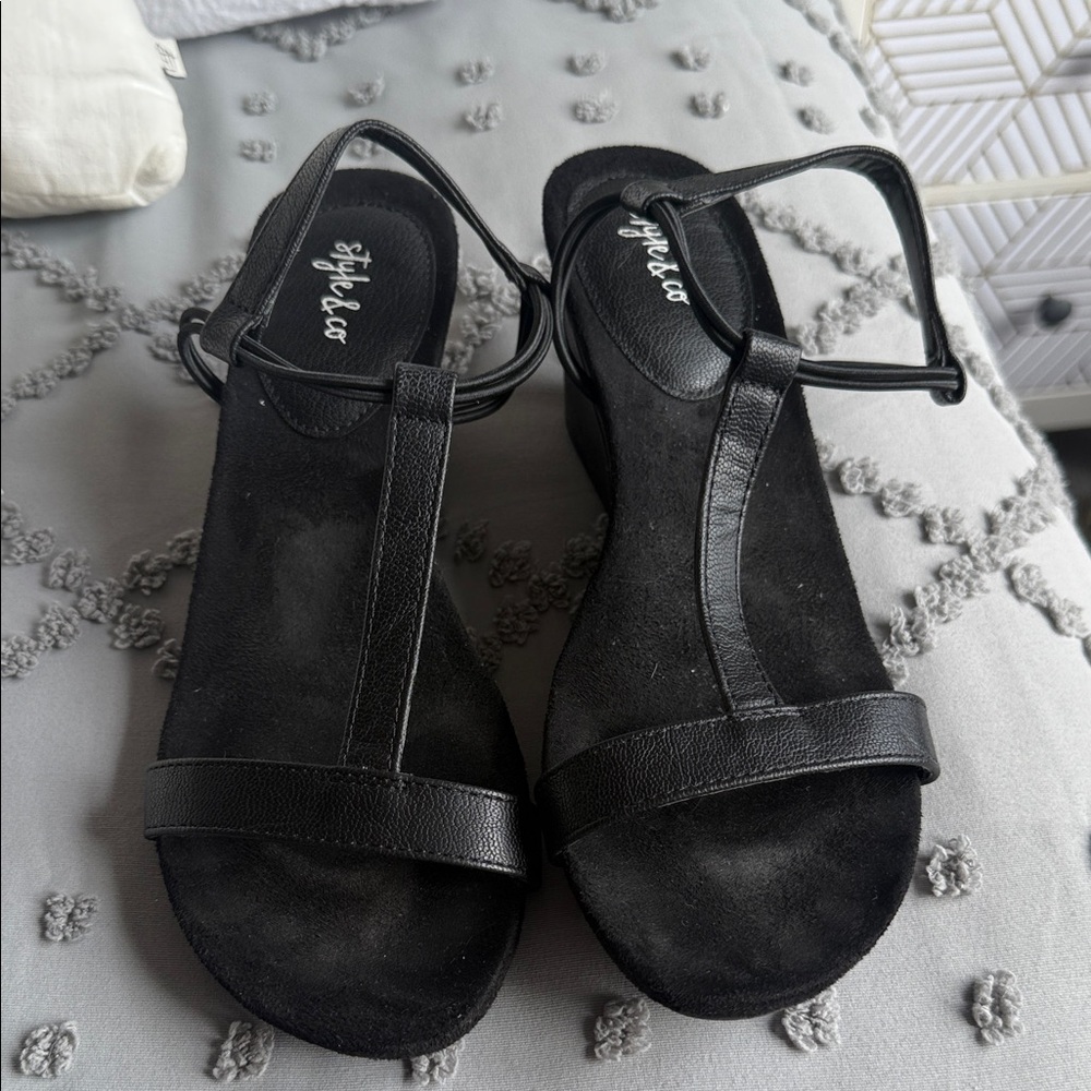 Style & Co. Women's Black Sandals